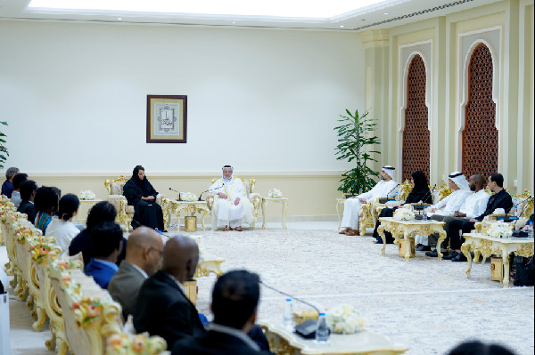 Sharjah Ruler Meets First PhD Students