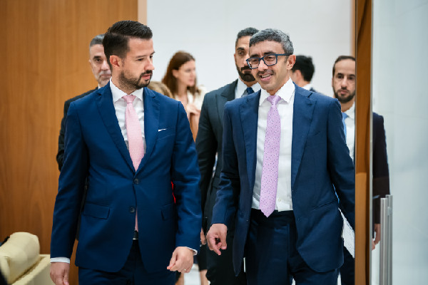 Meeting Between Abdullah bin Zayed and Montenegro's President