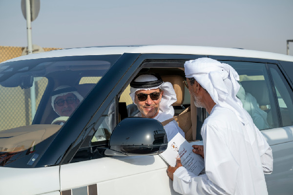 Hazza bin Zayed at Laqaya Race in Al Ain