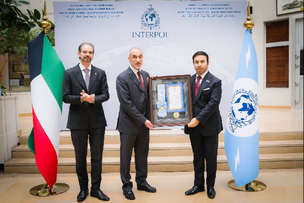 Sheikh Fahad Receives INTERPOL Medal