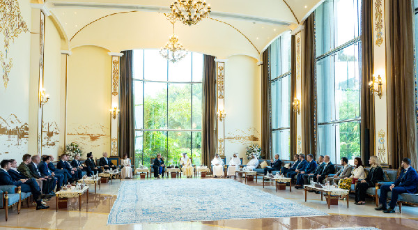 Saud bin Saqr Meets Finnish Ambassador