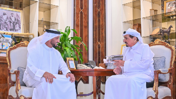 Humaid bin Rashid Receives Abdullah Al Hamed