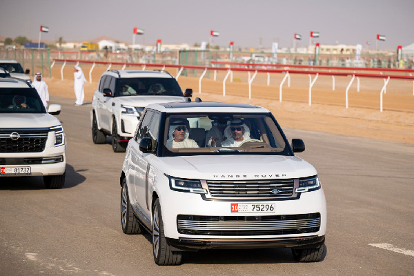 Hazza bin Zayed at Al Ain Camel Racing Festival