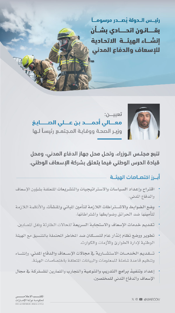 UAE Establishes New Ambulance Authority