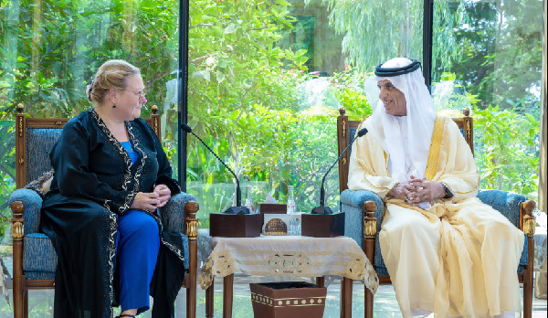 Saud bin Saqr Meets Finnish Ambassador