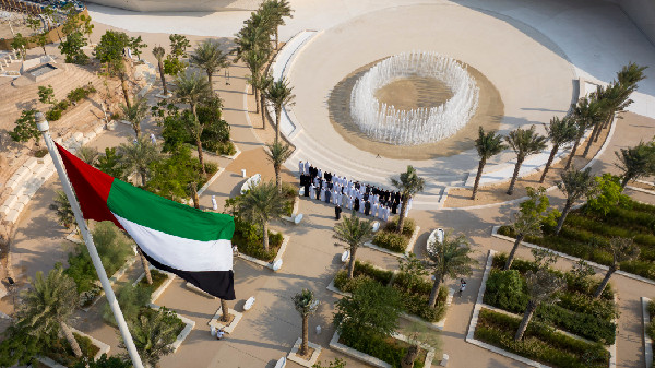 UAE Flag Raised by Khaled bin Mohamed