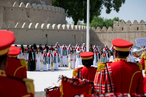 UAE Flag Raised by Hazza bin Zayed