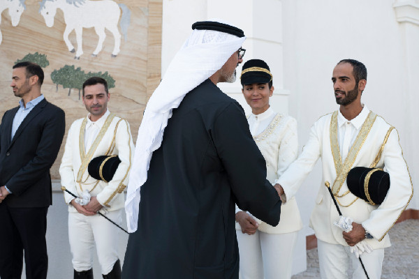 Khaled bin Mohammed Visits Equestrian School