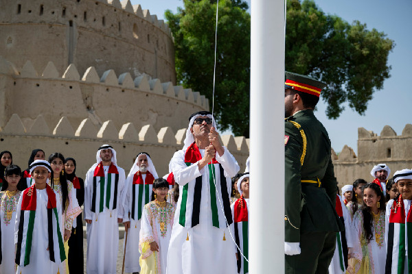 UAE Flag Raised by Hazza bin Zayed
