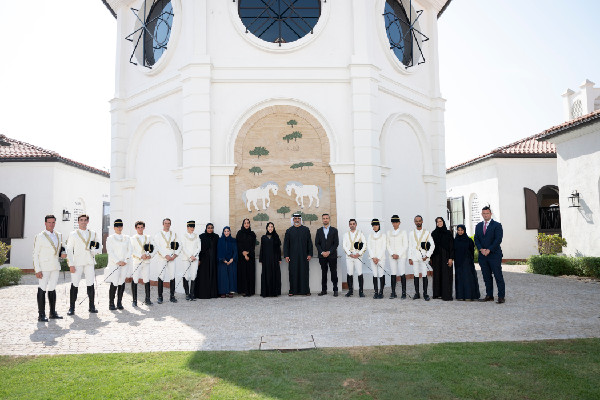 Khaled bin Mohammed Visits Equestrian School