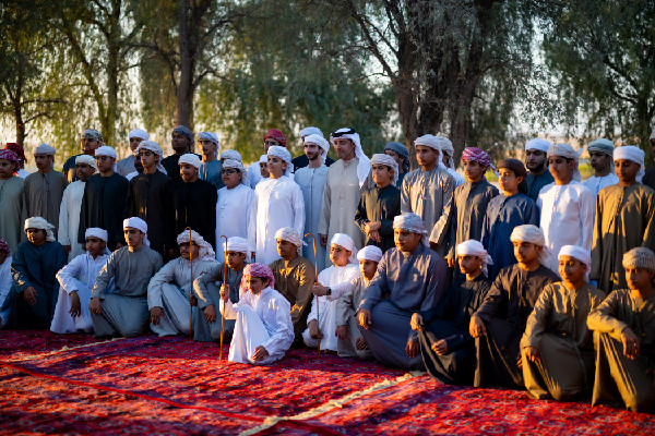 Hazza bin Zayed Visits Al Fakhr Winter Camp