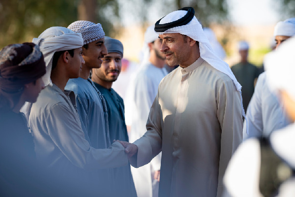 Hazza bin Zayed Visits Al Fakhr Winter Camp