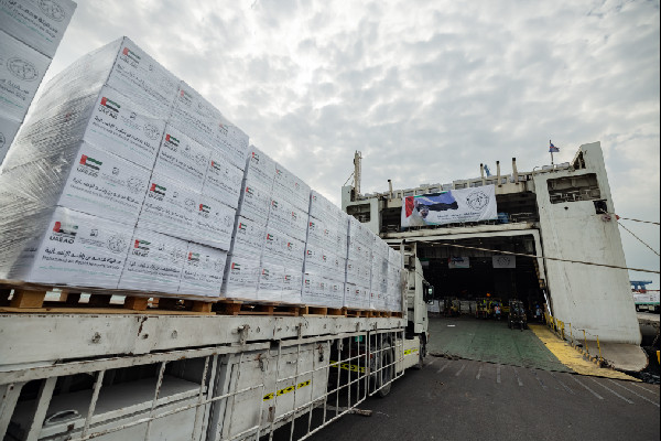 Gaza meals reach UAE ship