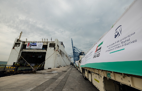Gaza meals reach UAE ship