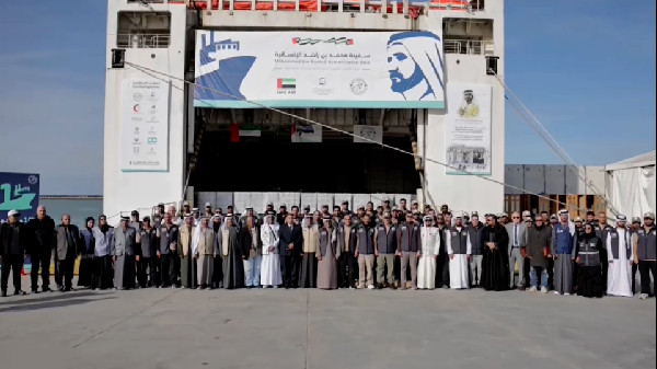 UAE aid ship reaches Al Arish for Gaza relief