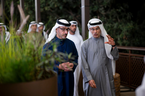 Hazza bin Zayed Visits Al Ain Oasis Hub