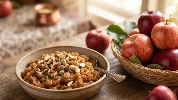 European Apples Meet Traditional Halwa European Apples Meet Traditional Halwa